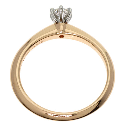 TIFFANY&Co. Solitaire Diamond Ring K18 Pink Gold PT950Ladies [Used]