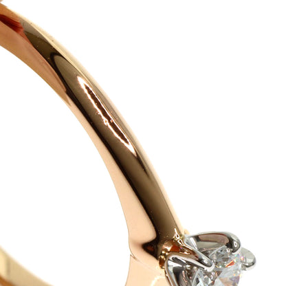 TIFFANY&Co. Solitaire Diamond Ring K18 Pink Gold PT950Ladies [Used]
