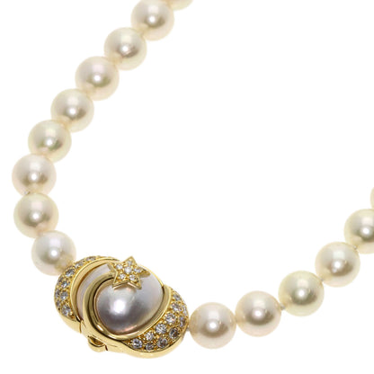 CHANEL Comet Pearl Pearl Diamond Necklace K18 Yellow Gold Ladies [Used]
