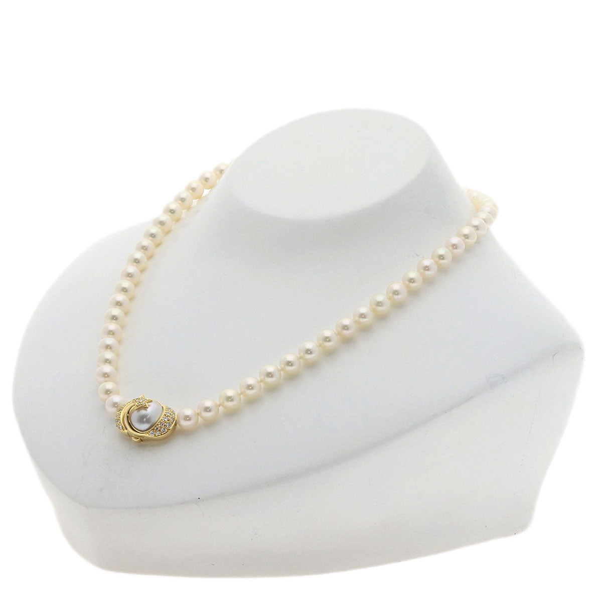 CHANEL Comet Pearl Pearl Diamond Necklace K18 Yellow Gold Ladies [Used]
