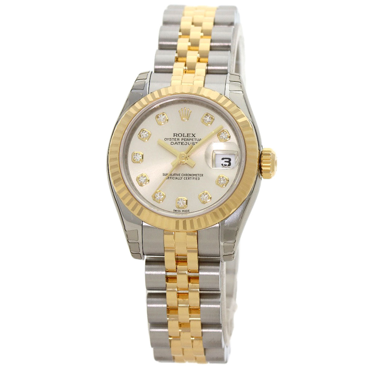 ROLEX DATEJUST 10P Diamond Watches 179173G Stainless Steel/SSxK18YG Ladies