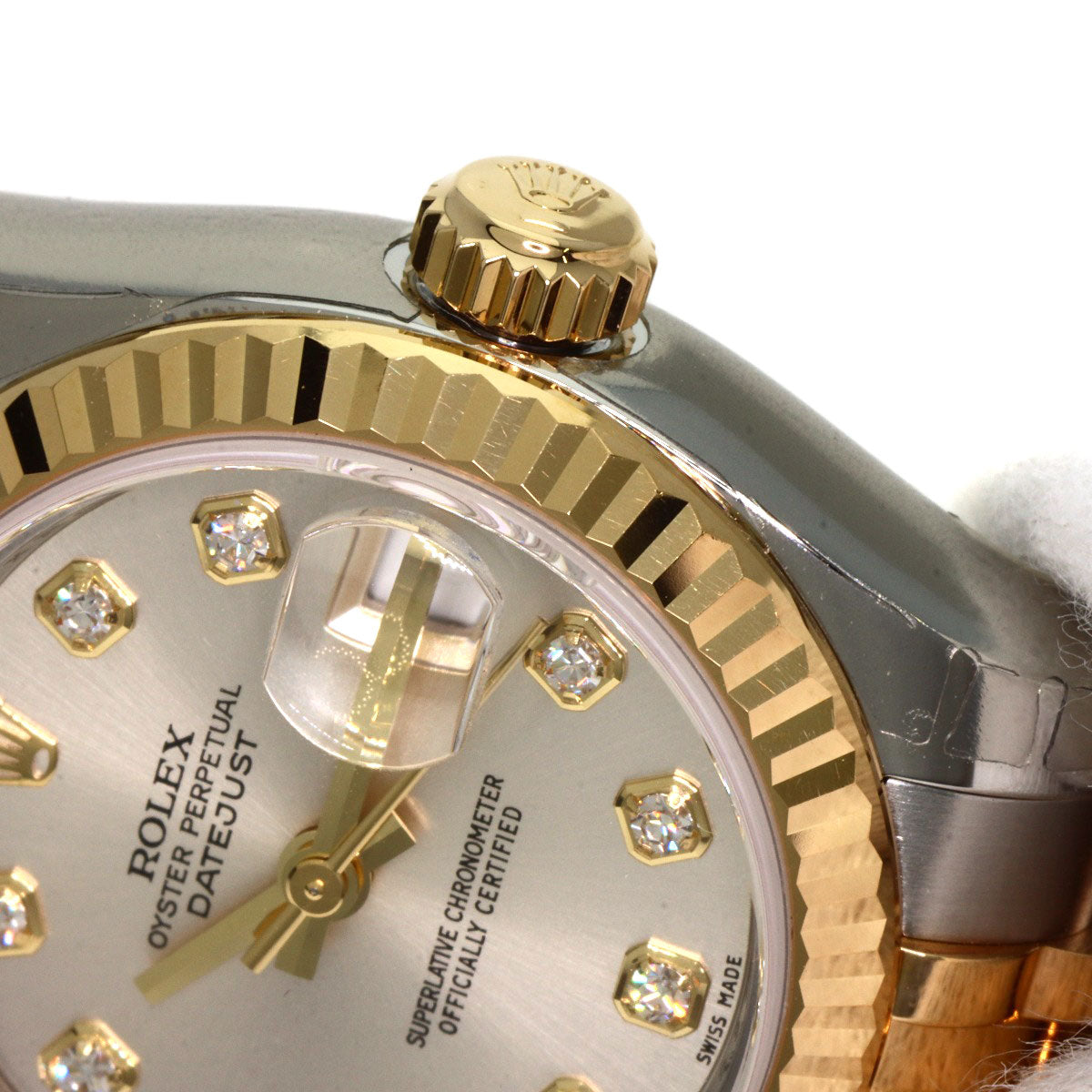 ROLEX DATEJUST 10P Diamond Watches 179173G Stainless Steel/SSxK18YG Ladies