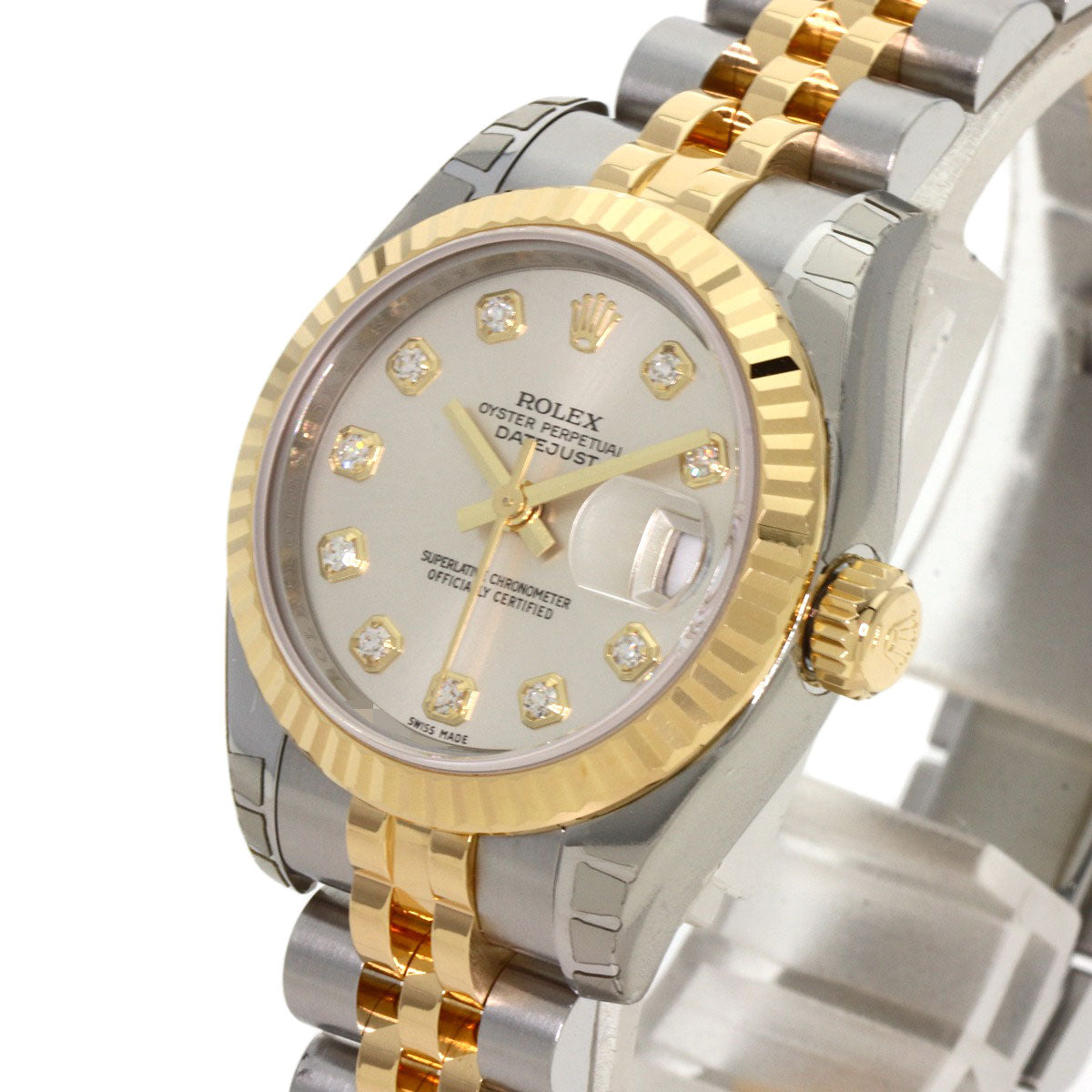 ROLEX DATEJUST 10P Diamond Watches 179173G Stainless Steel/SSxK18YG Ladies