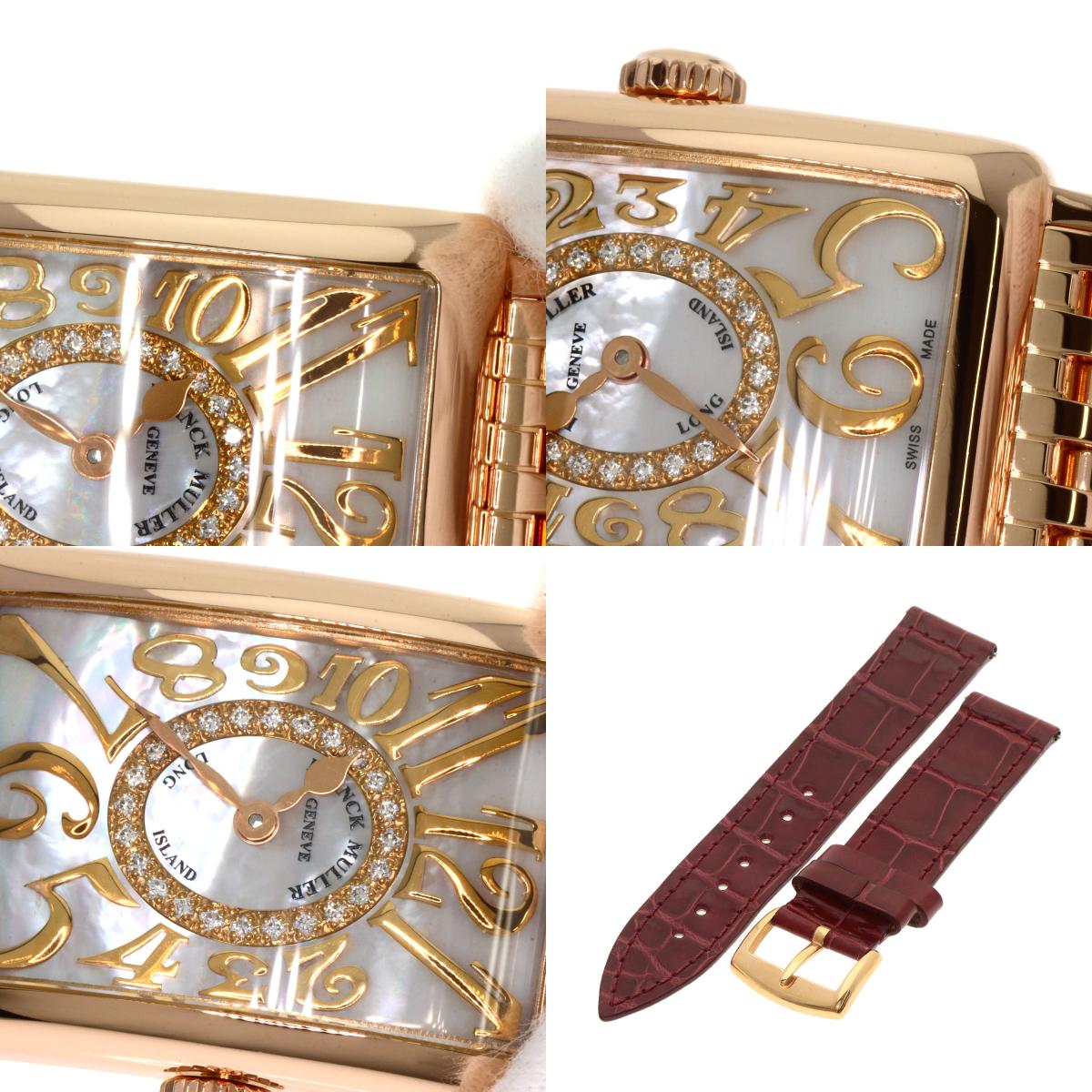 FRANCK MULLER Long Island Diamond Mother of Pearl Watches 902QZRELMOP CD1R K18 Pink Gold/18K Pink Gold Ladies