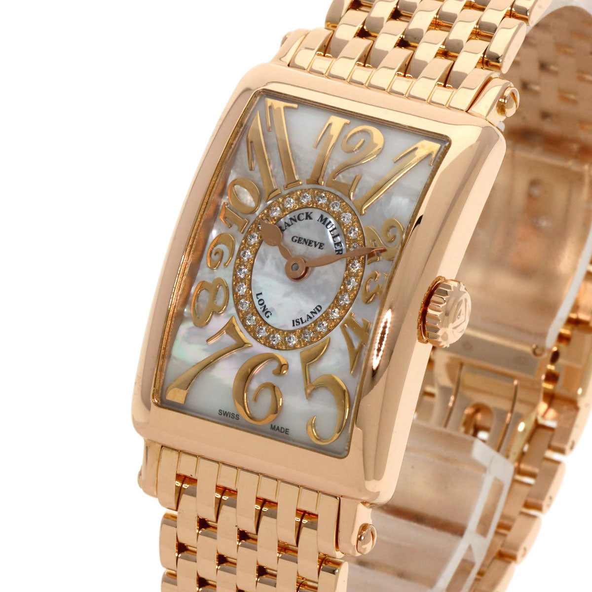 FRANCK MULLER Long Island Diamond Mother of Pearl Watches 902QZRELMOP CD1R K18 Pink Gold/18K Pink Gold Ladies