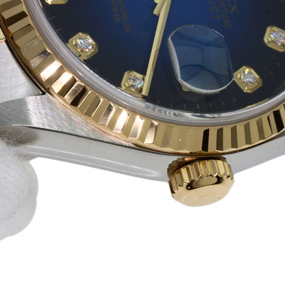 ROLEX Datejust 10P Diamond Blue Gradation Watches 16233G Stainless Steel/SSxK18YG mens