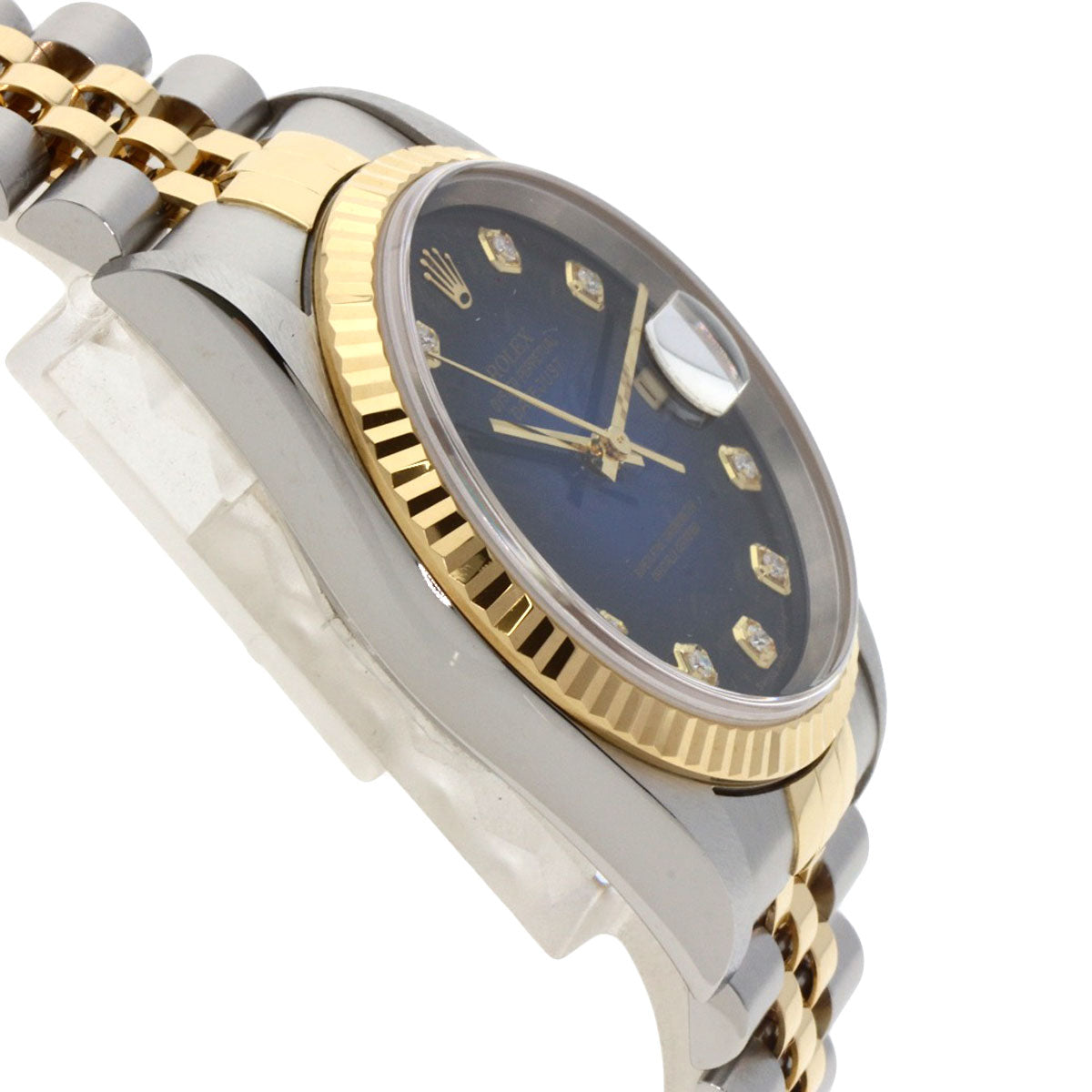 ROLEX Datejust 10P Diamond Blue Gradation Watches 16233G Stainless Steel/SSxK18YG mens