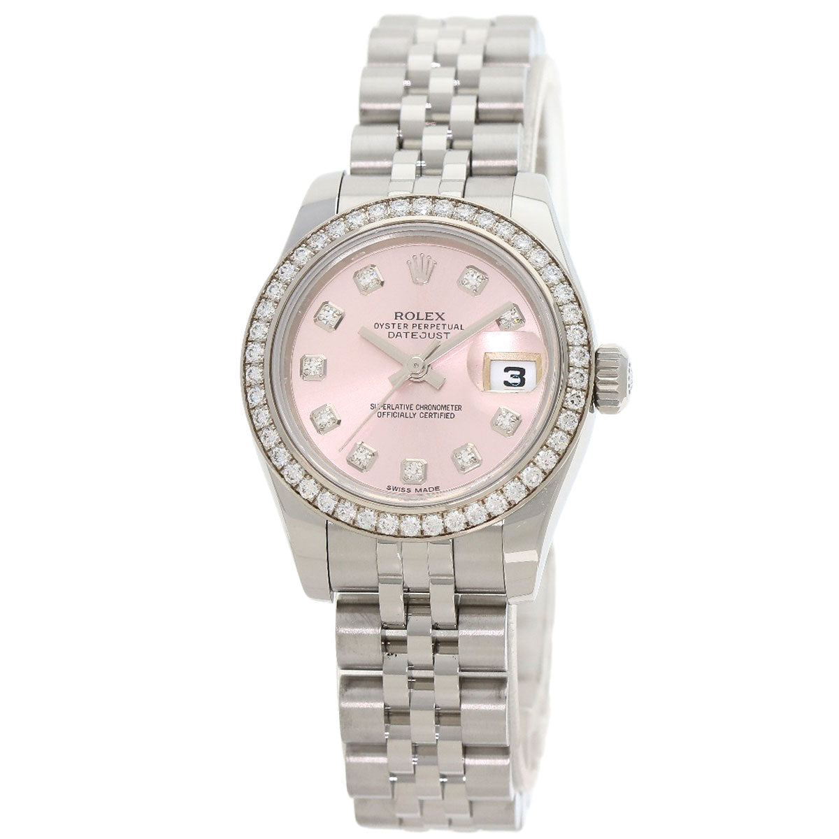ROLEX Datejust 10P Bezel Diamond Watches 179384G Stainless Steel/Stainless Steel Ladies