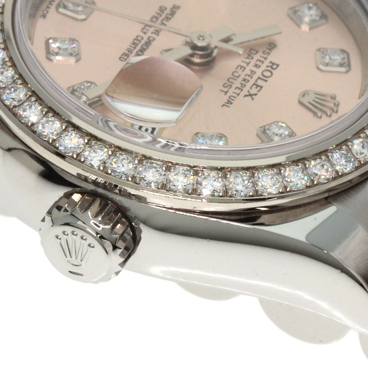 ROLEX Datejust 10P Bezel Diamond Watches 179384G Stainless Steel/Stainless Steel Ladies