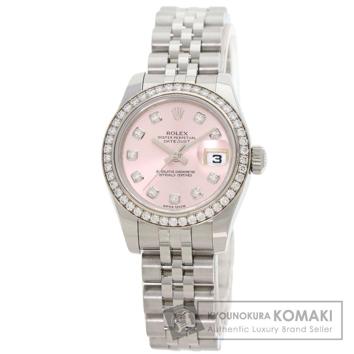 ROLEX Datejust 10P Bezel Diamond Watches 179384G Stainless Steel/Stainless Steel Ladies