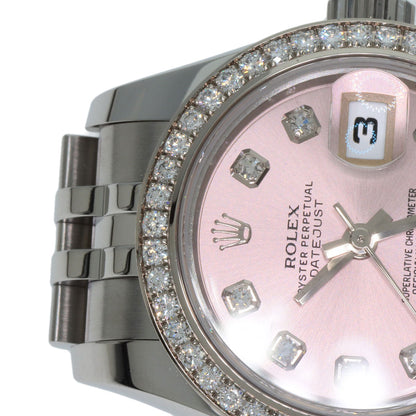ROLEX Datejust 10P Bezel Diamond Watches 179384G Stainless Steel/Stainless Steel Ladies