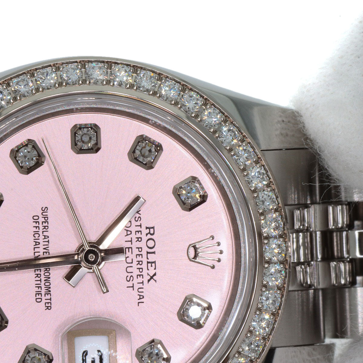 ROLEX Datejust 10P Bezel Diamond Watches 179384G Stainless Steel/Stainless Steel Ladies