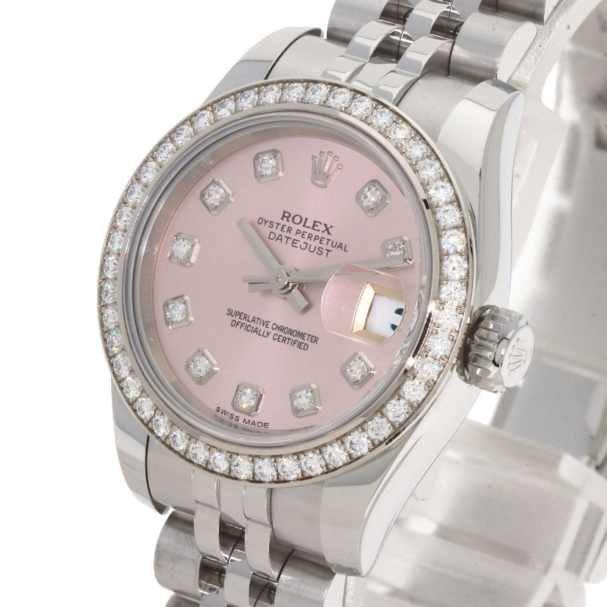 ROLEX Datejust 10P Bezel Diamond Watches 179384G Stainless Steel/Stainless Steel Ladies