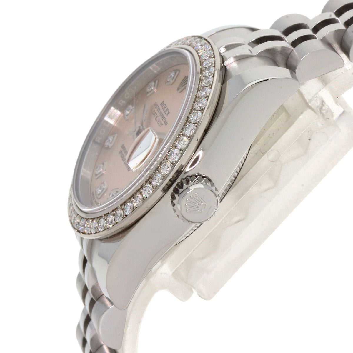 ROLEX Datejust 10P Bezel Diamond Watches 179384G Stainless Steel/Stainless Steel Ladies