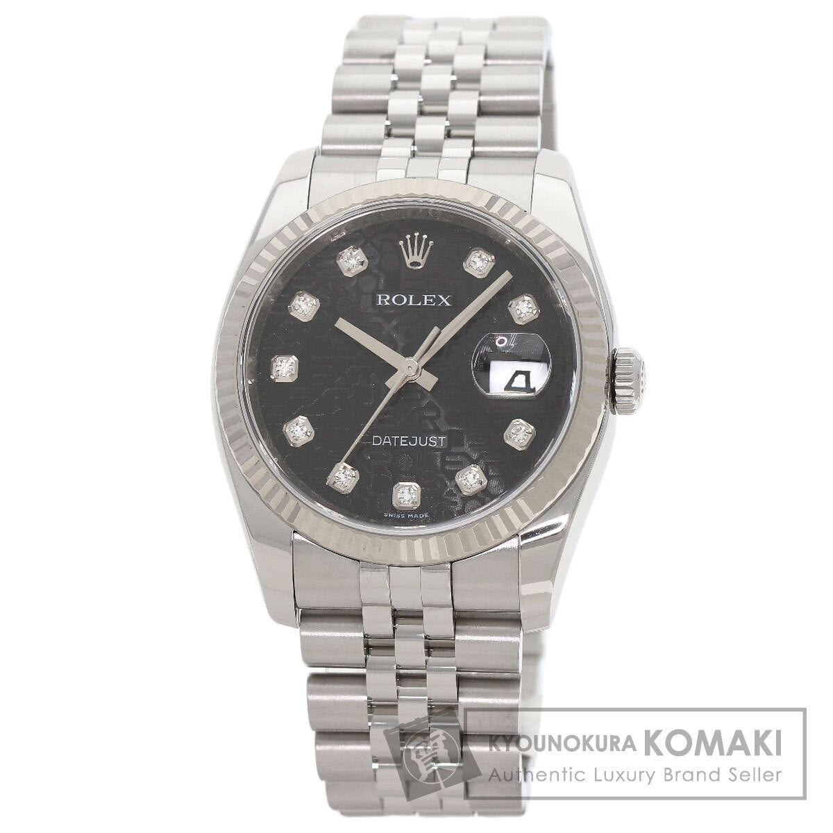 ROLEX DATEJUST 10P Diamond Watches 116234G Stainless Steel/Stainless Steel mens