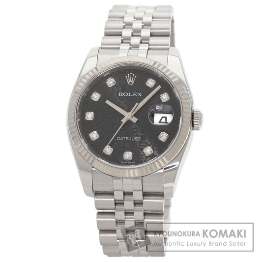 ROLEX DATEJUST 10P Diamond Watches 116234G Stainless Steel/Stainless Steel mens