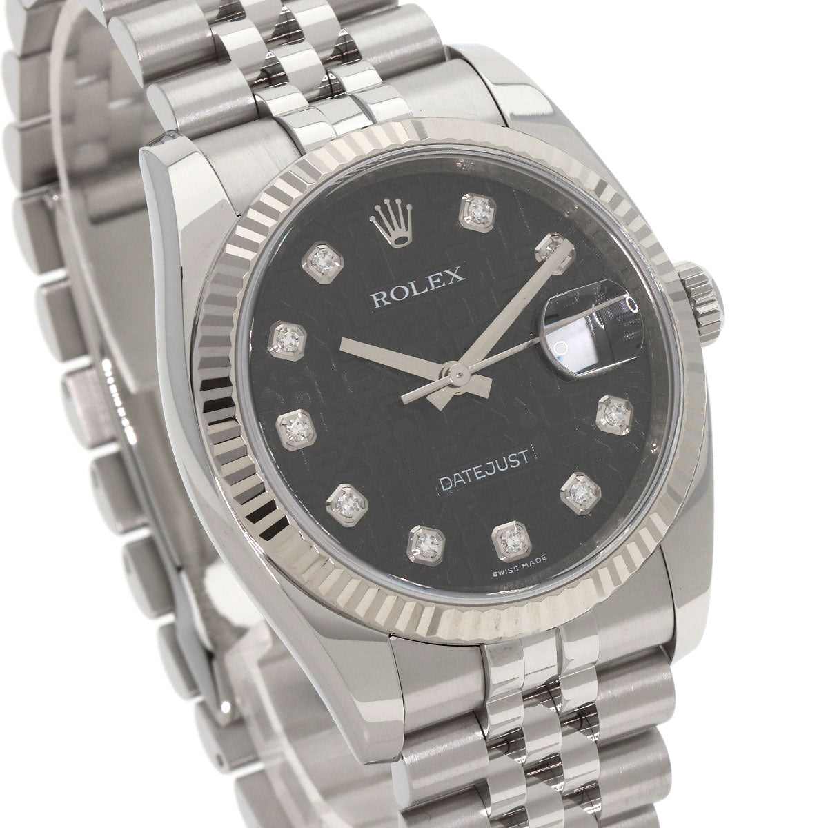 ROLEX DATEJUST 10P Diamond Watches 116234G Stainless Steel/Stainless Steel mens