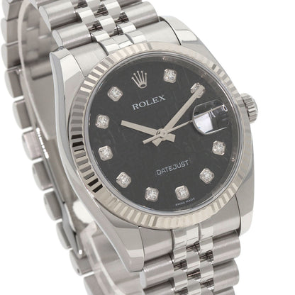 ROLEX DATEJUST 10P Diamond Watches 116234G Stainless Steel/Stainless Steel mens