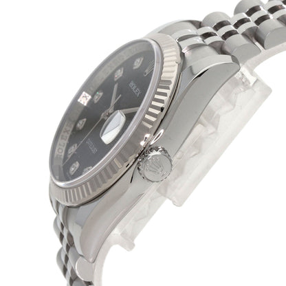 ROLEX DATEJUST 10P Diamond Watches 116234G Stainless Steel/Stainless Steel mens