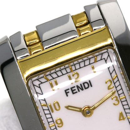 FENDI Square face Watches 7000L Stainless Steel/SSxGP Ladies