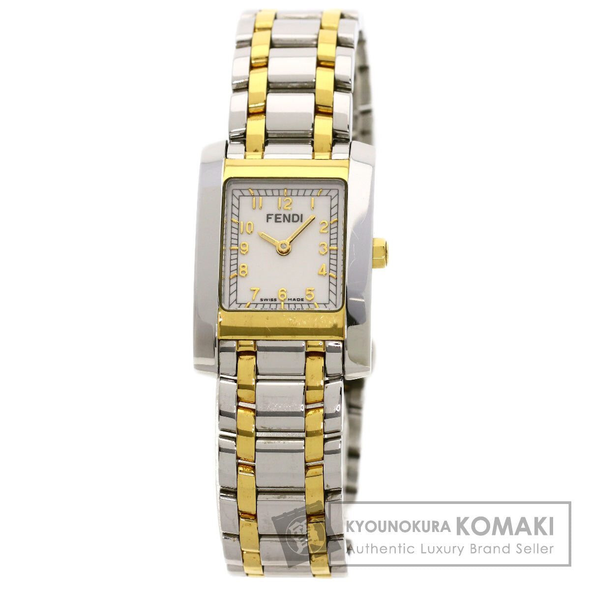 FENDI Square face Watches 7000L Stainless Steel/SSxGP Ladies