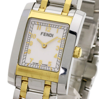 FENDI Square face Watches 7000L Stainless Steel/SSxGP Ladies