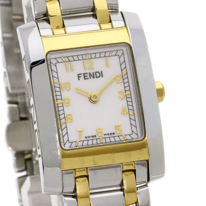 FENDI Square face Watches 7000L Stainless Steel/SSxGP Ladies