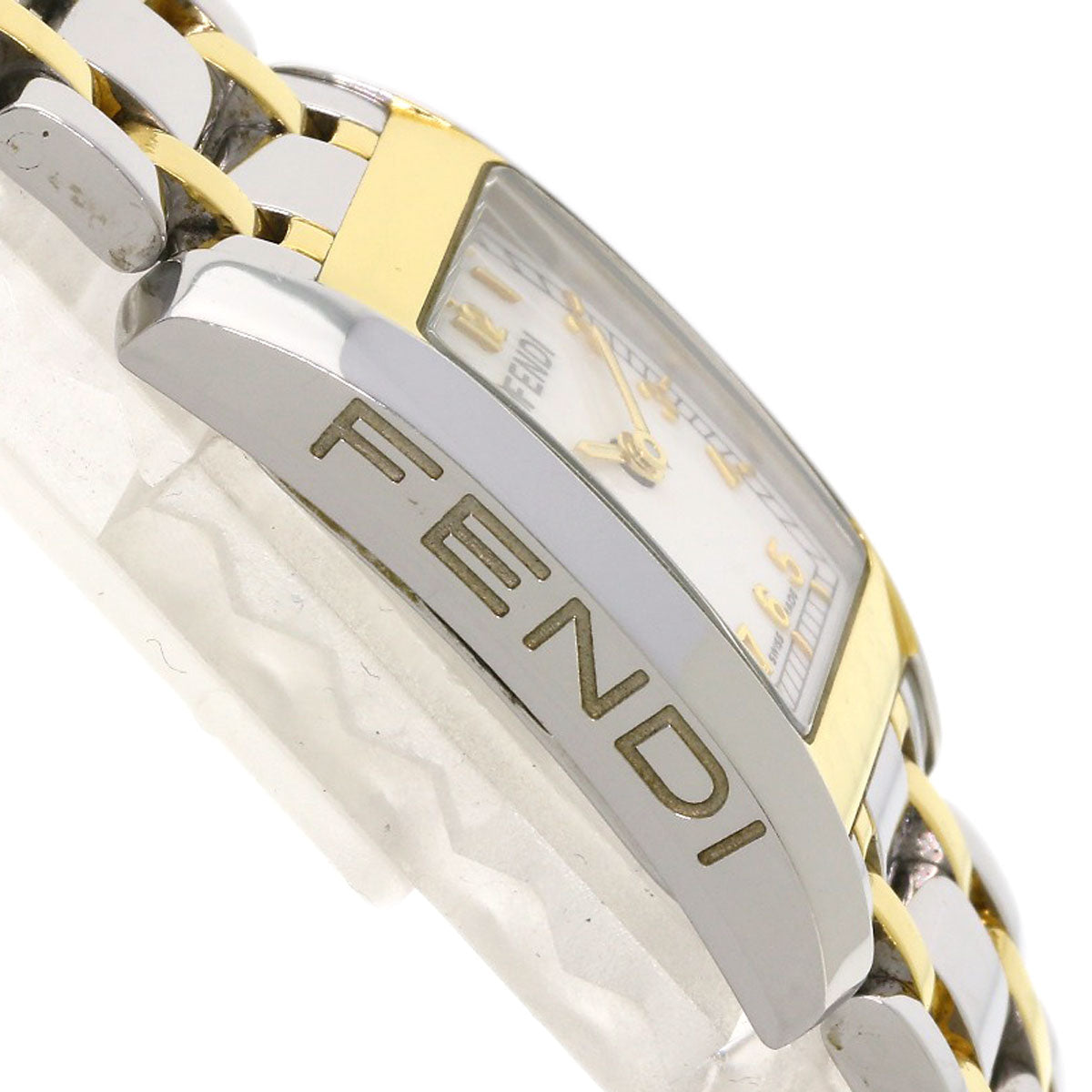 FENDI Square face Watches 7000L Stainless Steel/SSxGP Ladies
