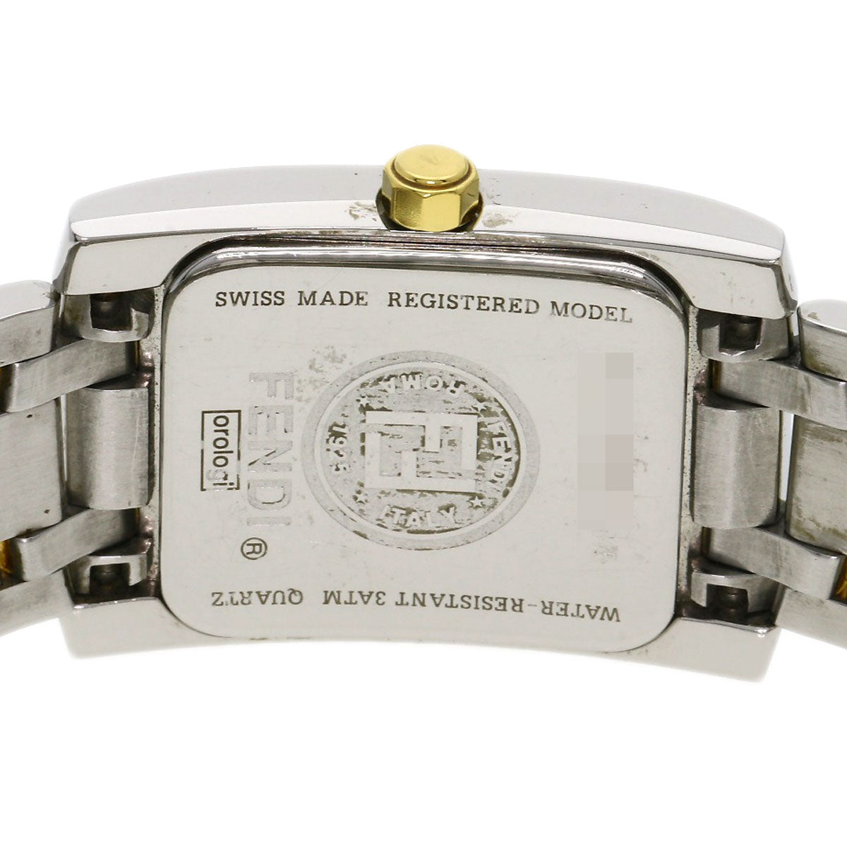 FENDI Square face Watches 7000L Stainless Steel/SSxGP Ladies