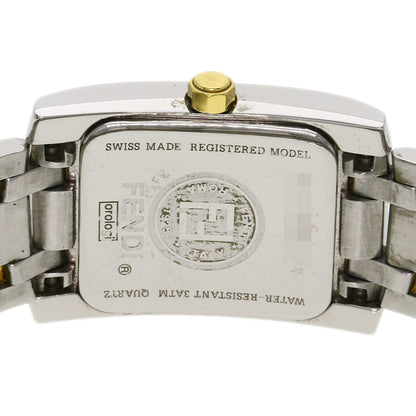 FENDI Square face Watches 7000L Stainless Steel/SSxGP Ladies