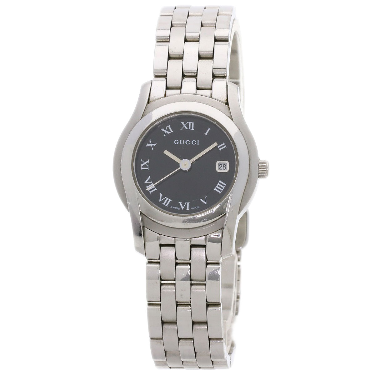 GUCCI Round face Watches 5500L Stainless Steel/Stainless Steel Ladies