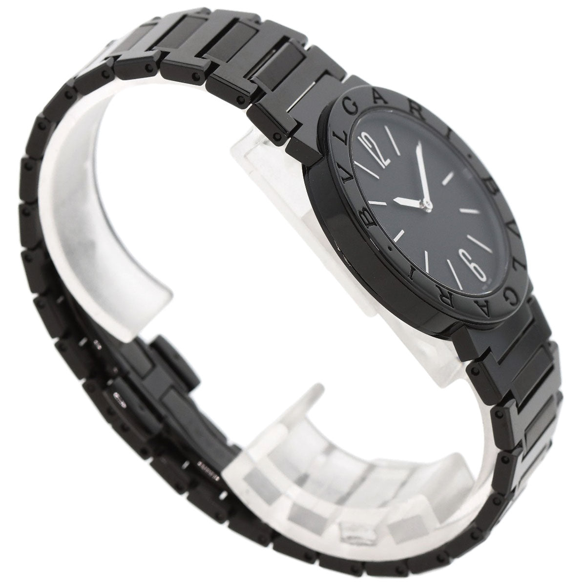 BVLGARI BVLGARI BVLGARI Black Diamond-like carbon Watches BB33S Stainless Steel/Black DLC Boys