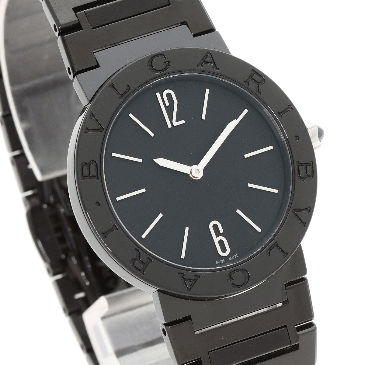 BVLGARI BVLGARI BVLGARI Black Diamond-like carbon Watches BB33S Stainless Steel/Black DLC Boys