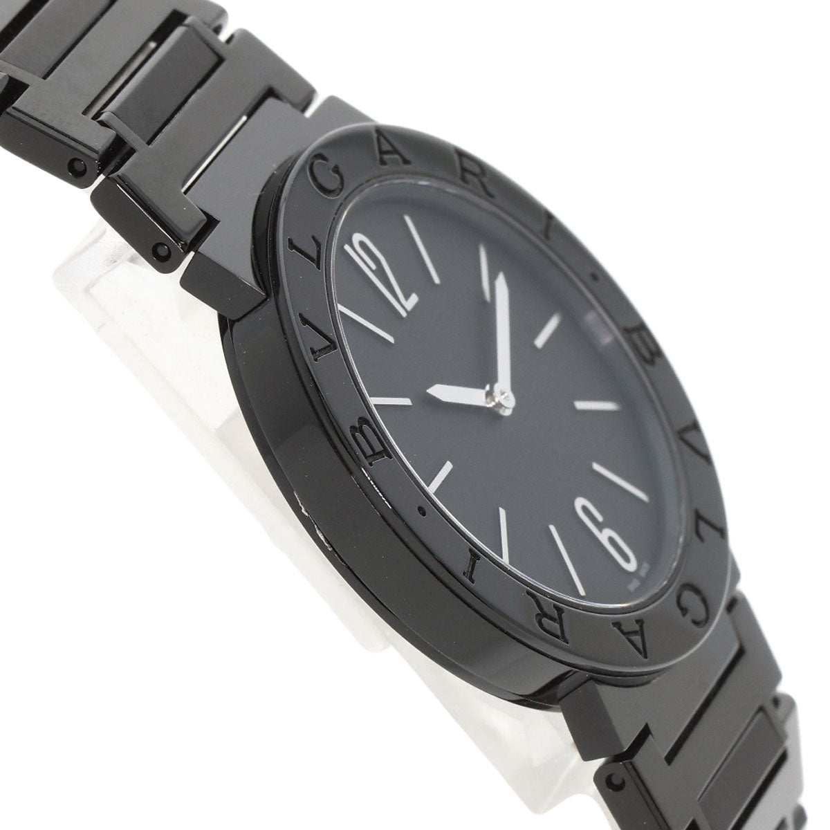 BVLGARI BVLGARI BVLGARI Black Diamond-like carbon Watches BB33S Stainless Steel/Black DLC Boys