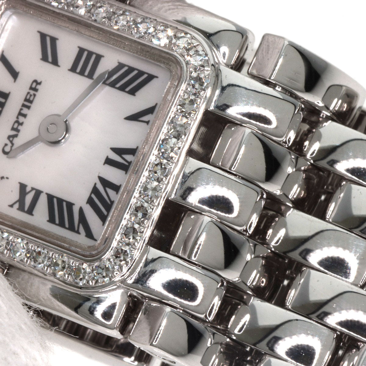 CARTIER PANTHERE Mini Ribbon Diamond Watches WG3002T8 K18 White Gold/K18 White Gold Ladies