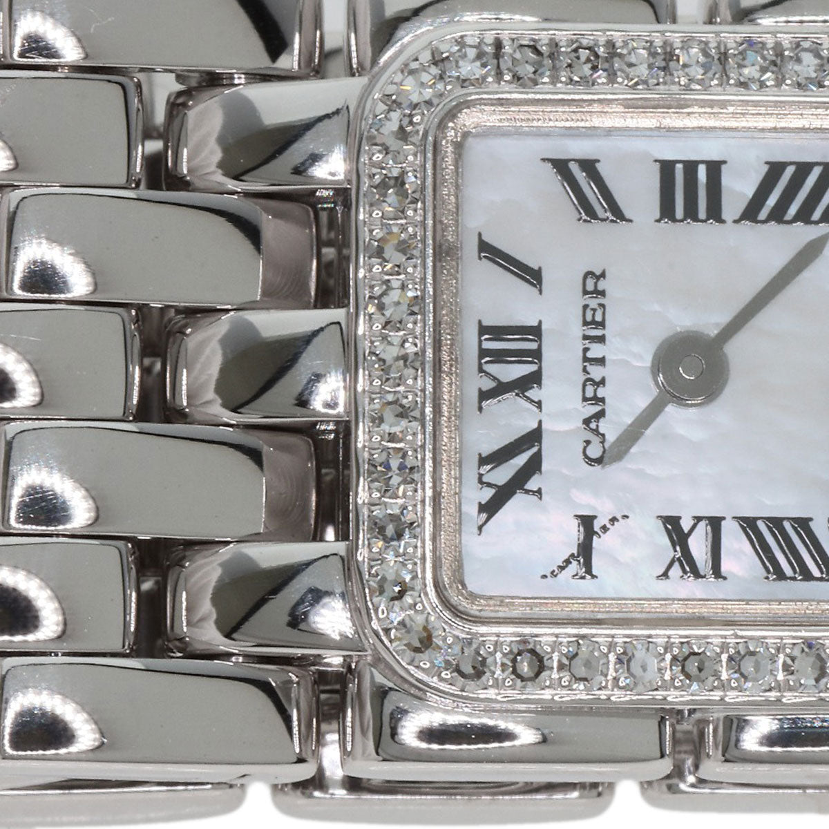 CARTIER PANTHERE Mini Ribbon Diamond Watches WG3002T8 K18 White Gold/K18 White Gold Ladies