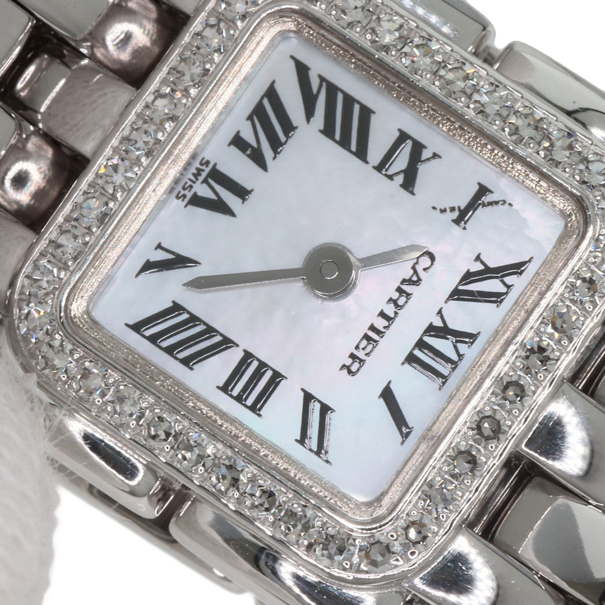 CARTIER PANTHERE Mini Ribbon Diamond Watches WG3002T8 K18 White Gold/K18 White Gold Ladies