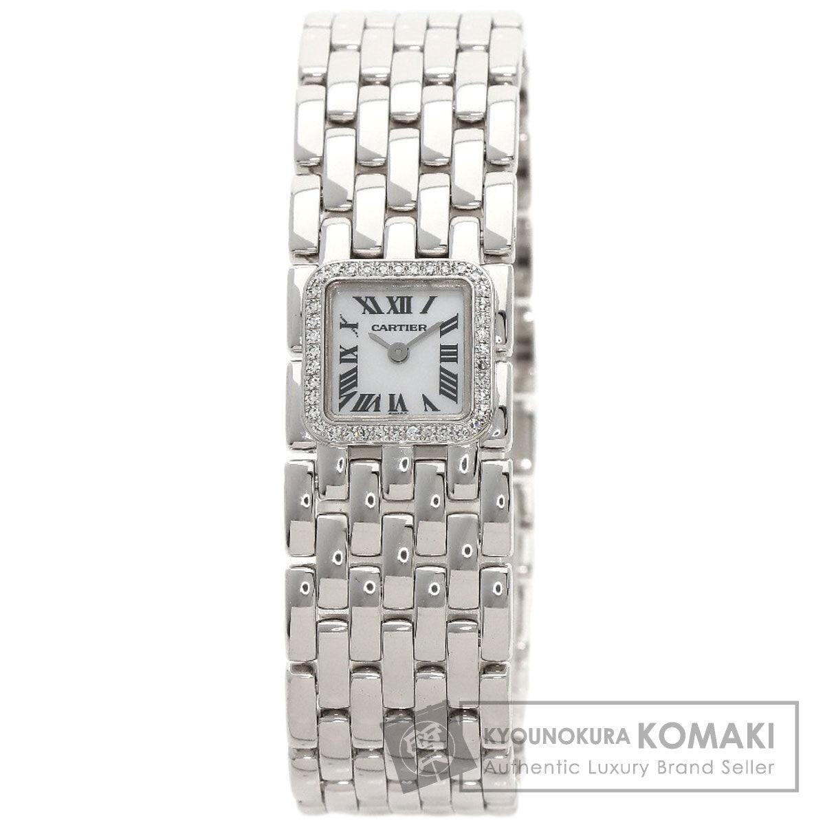 CARTIER PANTHERE Mini Ribbon Diamond Watches WG3002T8 K18 White Gold/K18 White Gold Ladies
