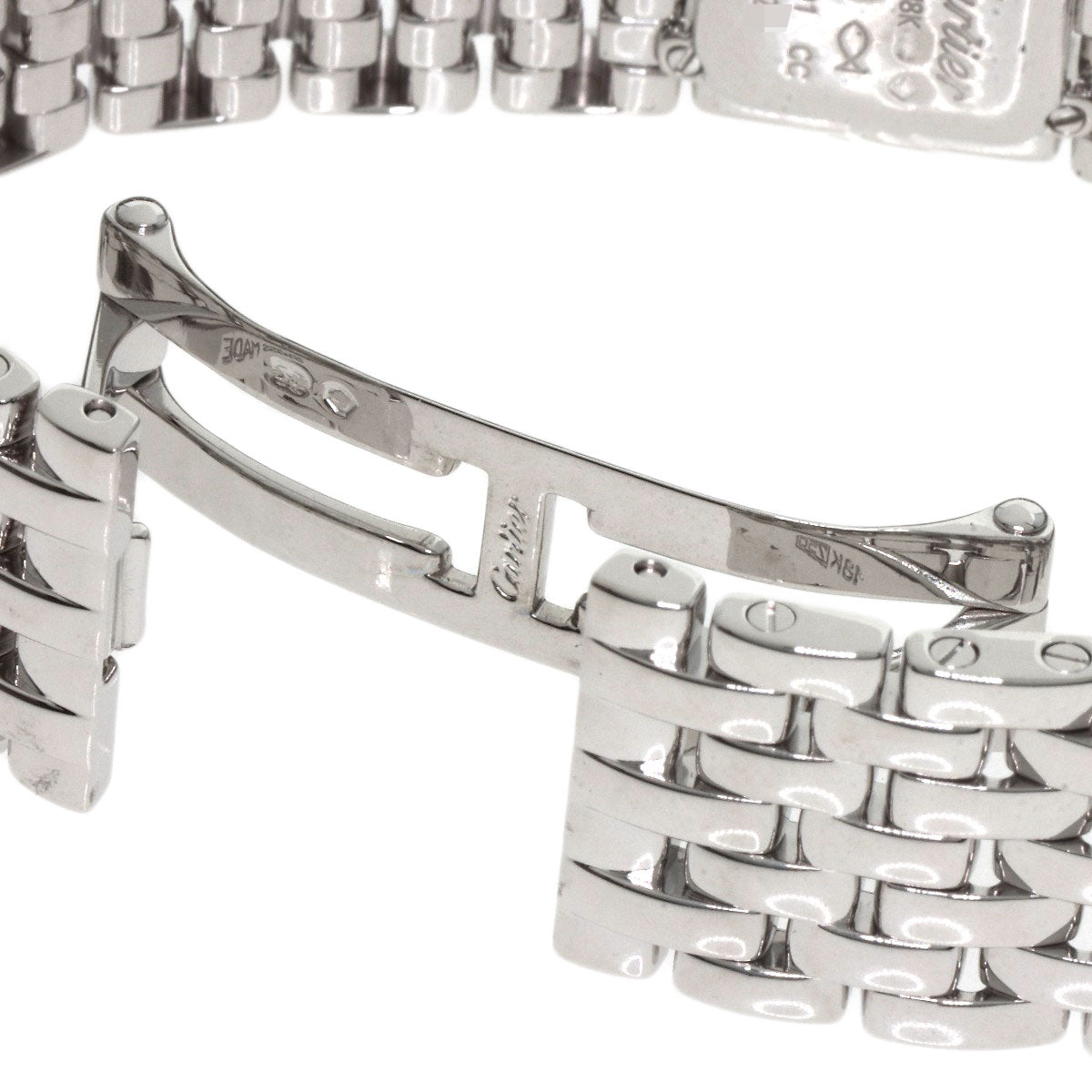 CARTIER PANTHERE Mini Ribbon Diamond Watches WG3002T8 K18 White Gold/K18 White Gold Ladies