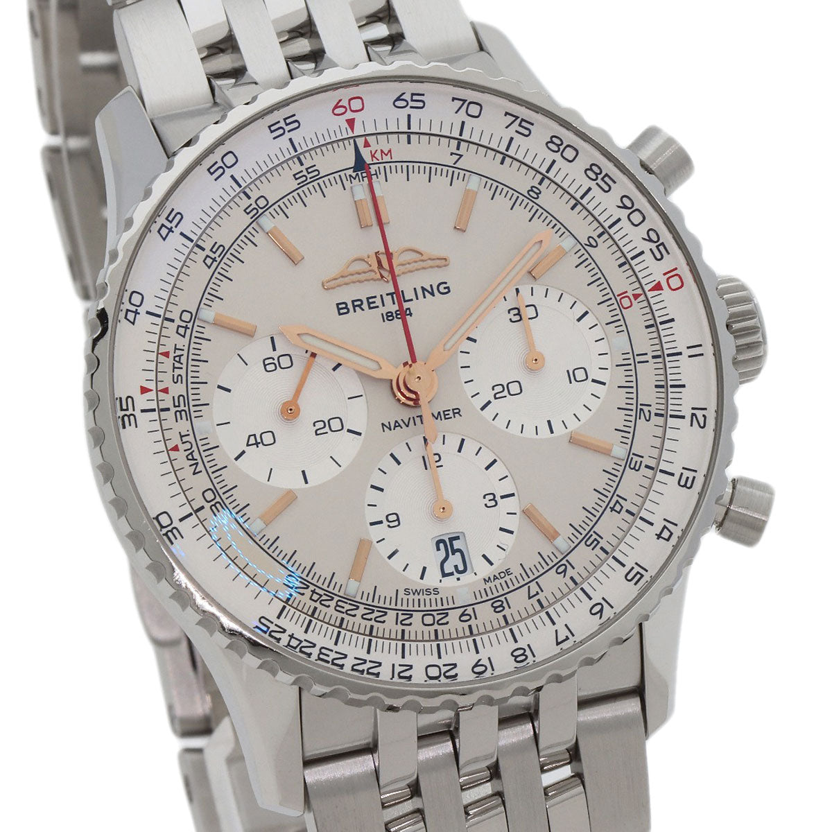 BREITLING Navitimer B01 Chronograph 41 Watches AB0139211G1A1 Stainless Steel/Stainless Steel mens
