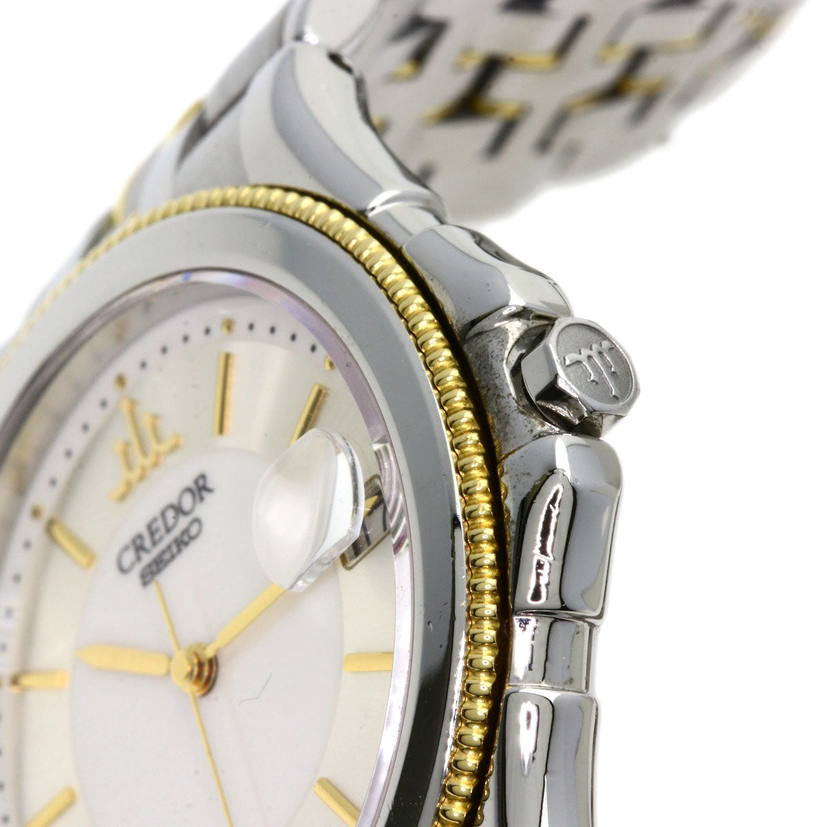 SEIKO CREDOR round face Watches GCAX988 8J82-6A30 Stainless Steel/SSxK18YG mens