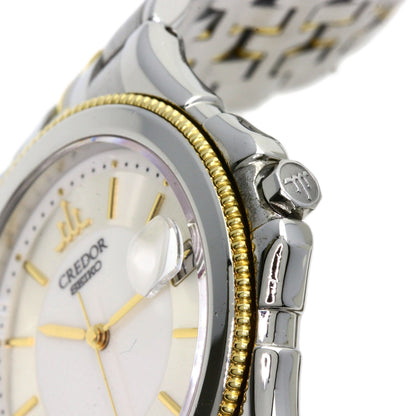 SEIKO CREDOR round face Watches GCAX988 8J82-6A30 Stainless Steel/SSxK18YG mens