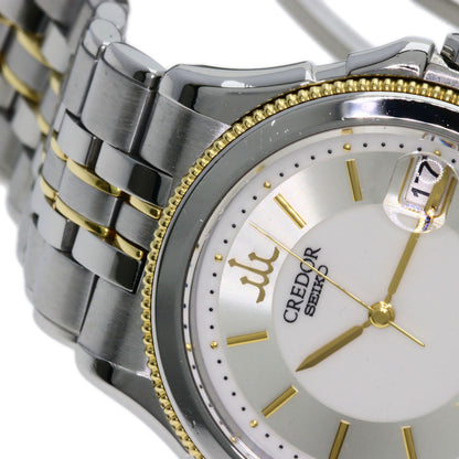 SEIKO CREDOR round face Watches GCAX988 8J82-6A30 Stainless Steel/SSxK18YG mens