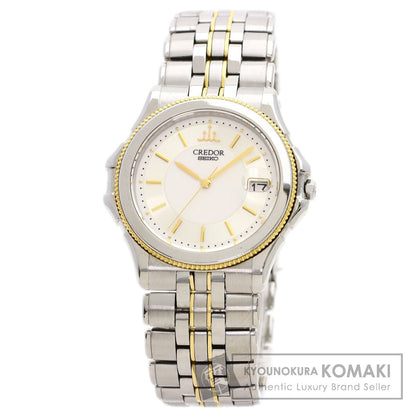 SEIKO CREDOR round face Watches GCAX988 8J82-6A30 Stainless Steel/SSxK18YG mens