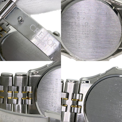 SEIKO CREDOR round face Watches GCAX988 8J82-6A30 Stainless Steel/SSxK18YG mens