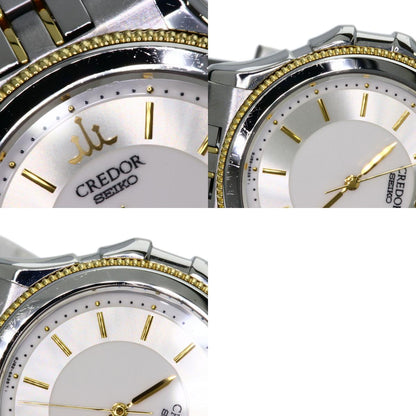 SEIKO CREDOR round face Watches GCAX988 8J82-6A30 Stainless Steel/SSxK18YG mens