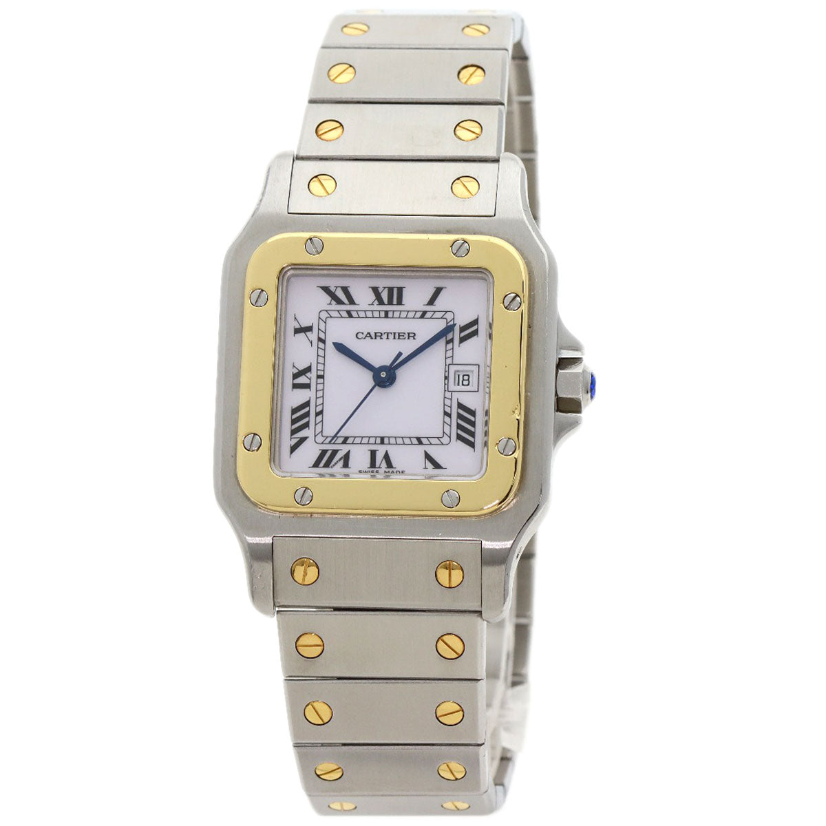 CARTIER Santosgalbe LM Watches W20058C4 Stainless Steel/SSxK18YG mens