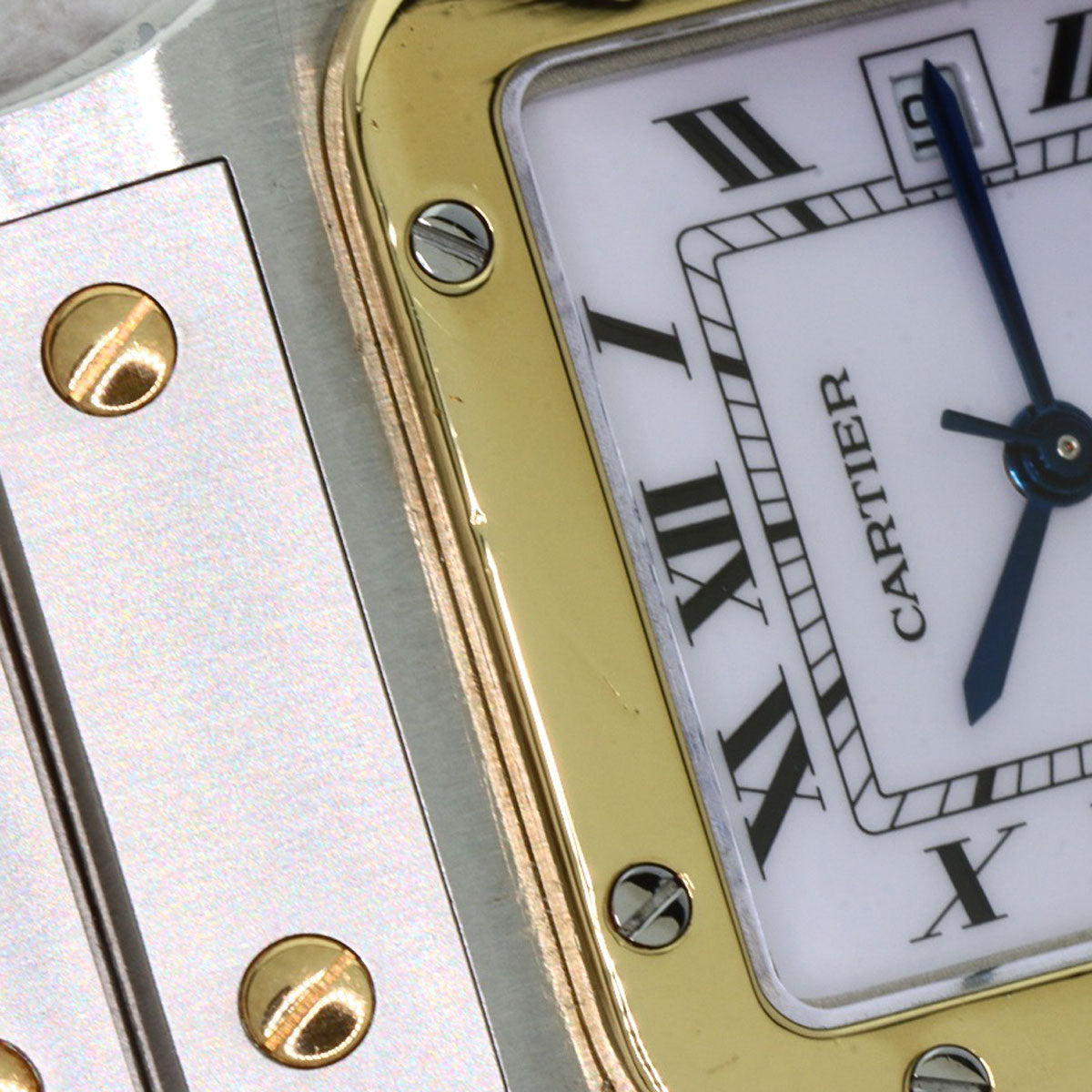 CARTIER Santosgalbe LM Watches W20058C4 Stainless Steel/SSxK18YG mens