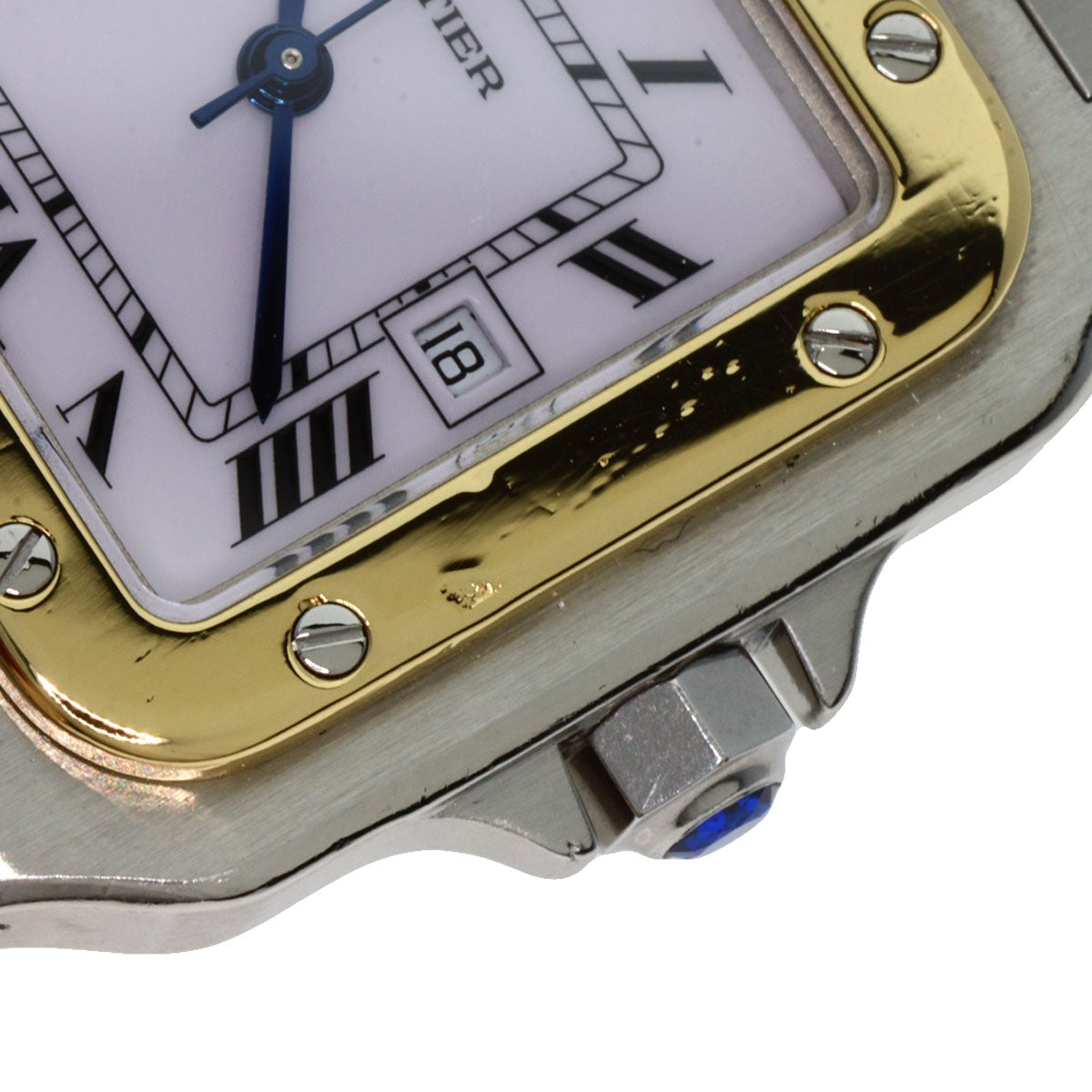 CARTIER Santosgalbe LM Watches W20058C4 Stainless Steel/SSxK18YG mens