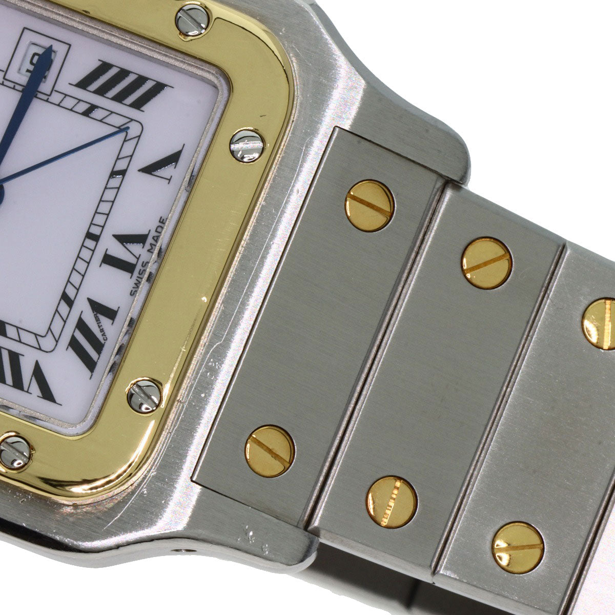 CARTIER Santosgalbe LM Watches W20058C4 Stainless Steel/SSxK18YG mens